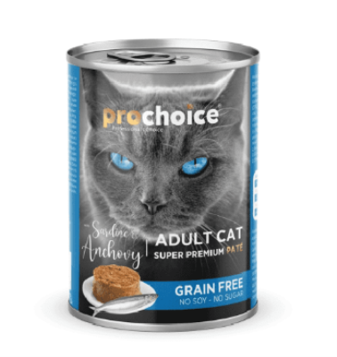 PROCHOICE CAT PATE ADULT SARDINE & ANCHOVY 400g