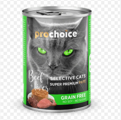 PROCHOICE ΚΟΝΣΕΡΒΑ ΓΑΤΑΣ PATE GRAIN-FREE ADULT BEEF-LIVER 400gr