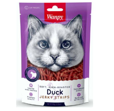 WANPY DUCK JERKY STRIPS 80GR