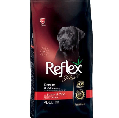 REFLEX PLUS MEDIUM/LARGE ADULT LAMB 15kg