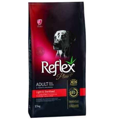 REFLEX PLUS MEDIUM/LARGE LIGHT & STERILISED ADULT LAMB 15kg