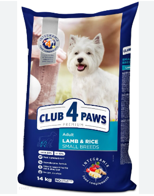 club 4 paws lamp & rice small 14kg